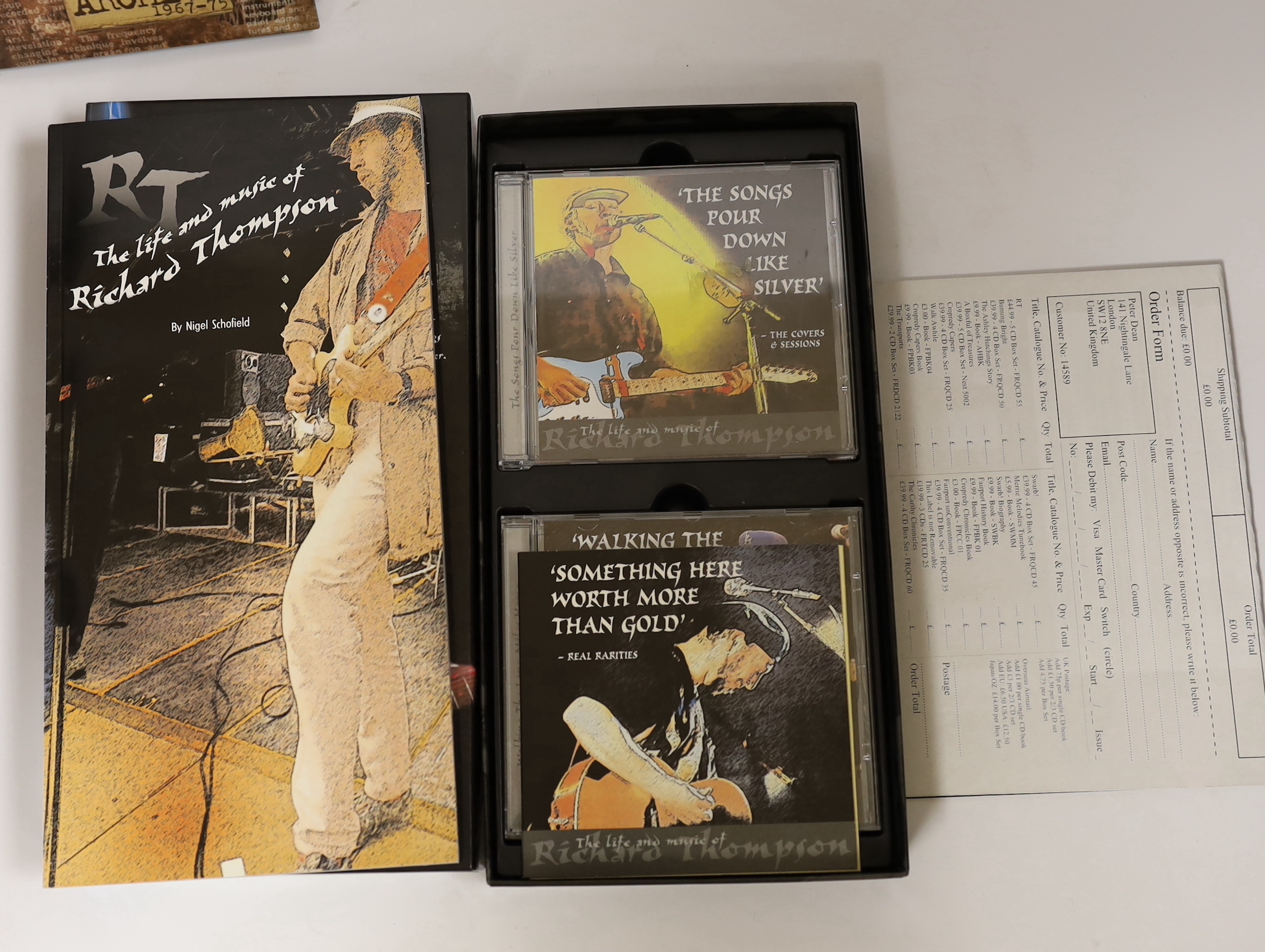Four CD box sets; The Life and music of Richard Thompson, XTC Coat of Many Colours, Genesis Archive 1967-75, Martin Scorsese Presents the Blues (a Musical Journey)